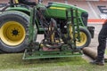 Machine used to shift grass after lauing grass in a roll