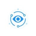 Machine vision, vector flat icon
