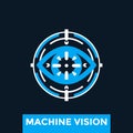 Machine vision vector logo concept