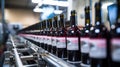 machine wine bottling line Royalty Free Stock Photo