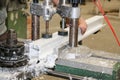 Machine at work in a carpentry specializing in PVC