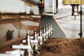 Machine working cnc, woodworking tool, computer numerical control. Royalty Free Stock Photo