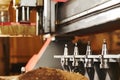 Machine working cnc, woodworking tool, computer numerical control. Royalty Free Stock Photo