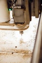 Machine working cnc, woodworking tool, computer numerical control. Royalty Free Stock Photo