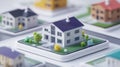 machinelearning ai analysis of real estate application interface Royalty Free Stock Photo