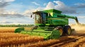 machinery combine harvester corn Royalty Free Stock Photo