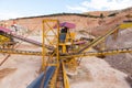 Gravel aggregate extraction Royalty Free Stock Photo