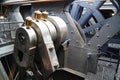 Machinery in engine room of restored steamship