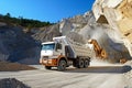 Vehicle industrial bulldozer large equipment machine yellow quarry heavy construction machinery loader excavate Royalty Free Stock Photo