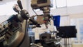 Machinery industry - lathe machine at factory - metal equipment