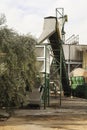 Machinery for olive processing in an olive oil mill Royalty Free Stock Photo