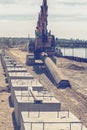 Machinery on revetment construction site 3