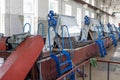 Machinery for sewage filtration from solid impurities at wastewater treatment plant