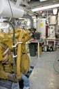 Machinery in ship engine room