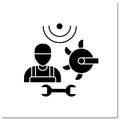 Machinery technician glyph icon