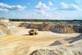 Machinery yellow vehicle equipment heavy bulldozer loader construction machine quarry industrial Royalty Free Stock Photo