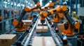 Machines help: efficiency and precision in manufacturing. Created by AI