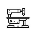 Black line icon for Machines, sewing and needle Royalty Free Stock Photo