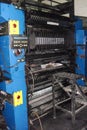 machines on a large printing plant factory, printing of books