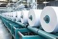 machines for the production of paper rolls for further processing in a printing plant - recycling of waste paper Royalty Free Stock Photo