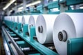 machines for the production of paper rolls for further processing in a printing plant - recycling of waste paper Royalty Free Stock Photo