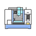 machining center manufacturing engineer color icon vector illustration
