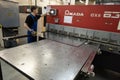 Machining by cutting large steel sheets on an automated computer