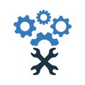 Machinist, setting icon. Editable vector graphics