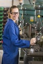 Machinist working on machine Royalty Free Stock Photo