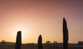 Machrie Moor stone circles on the Isle of Arran. Royalty Free Stock Photo