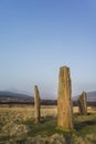 Machrie Moor stone circles on the Isle of Arran. Royalty Free Stock Photo