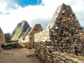 Machu Picchu: the ancient Inca city, located in the territory of modern Peru on top of a mountain. Royalty Free Stock Photo