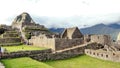 Machu Picchu: the ancient Inca city, located in the territory of modern Peru on top of a mountain. Royalty Free Stock Photo