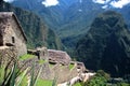 Machu Picchu, ancient Inca city, one of the most precious treasures of Peru. Means old mountain, a tourist destination considered Royalty Free Stock Photo