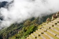 MACHU PICCHU, CUSCO REGION, PERU- JUNE 4, 2013: Details of the residential area of the 15th-century Inca citadel Machu Picchu Royalty Free Stock Photo