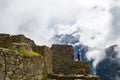 MACHU PICCHU, CUSCO REGION, PERU- JUNE 4, 2013: Details of the residential area of the 15th-century Inca citadel Machu Picchu Royalty Free Stock Photo