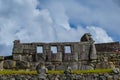 MACHU PICCHU, CUSCO REGION, PERU- JUNE 4, 2013: Details of the residential area of the 15th-century Inca citadel Machu Picchu Royalty Free Stock Photo