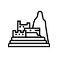 Machu Picchu, Cuzco, Peru, archaeological fully editable vector icons