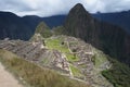 Machu Picchu with Huayana Picchu in Cusco, Peru Royalty Free Stock Photo