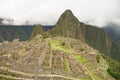 Machu Picchu  is  the lost city of the Incas located in the Cusco Region of southern Peru Royalty Free Stock Photo