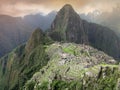 Machu Picchu mysterious city. Peru Royalty Free Stock Photo