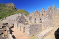 Machu picchu, pre columbian inca site situated on a mountain ridge above the urubamba valley in Peru.