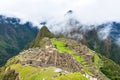 Machu Picchu, panoramic view of peruvian incan town