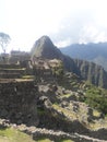 Machu Picchu Peru ancient incan ruins mountains and scenery Royalty Free Stock Photo