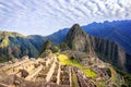 Machu Picchu, Peru - Early Morning View of Machu Picchu UNESCO World Heritage Royalty Free Stock Photo