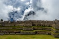 Machu Picchu, ancient archeological site, wall construction details,Peru