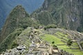 Looking down on Machu Picchu site from the hillside above. Machu Picchu, Peru, October 6, 2023.