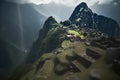 Machu Picchu, a Peruvian Historical Sanctuary. Neural network AI generated