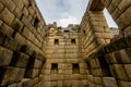 Machu Picchu, ancient archeological site, wall construction details,Peru