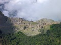 Machu picchu seen from oposite mountain putucusi Royalty Free Stock Photo